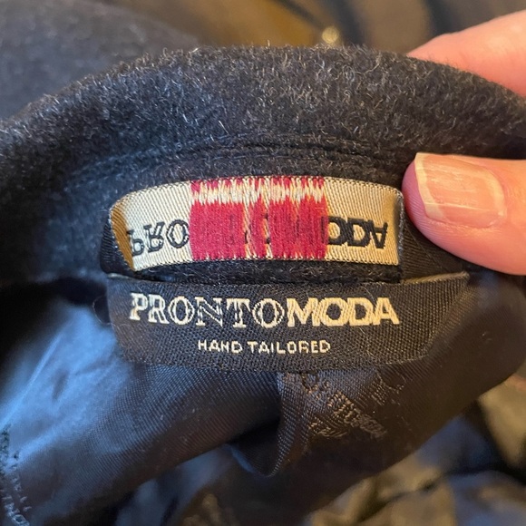 Pronto Moda Men’s 'HARVARD’ Cashmere Long Top Over Coat 46 L Charcoal Gray - Picture 5 of 9